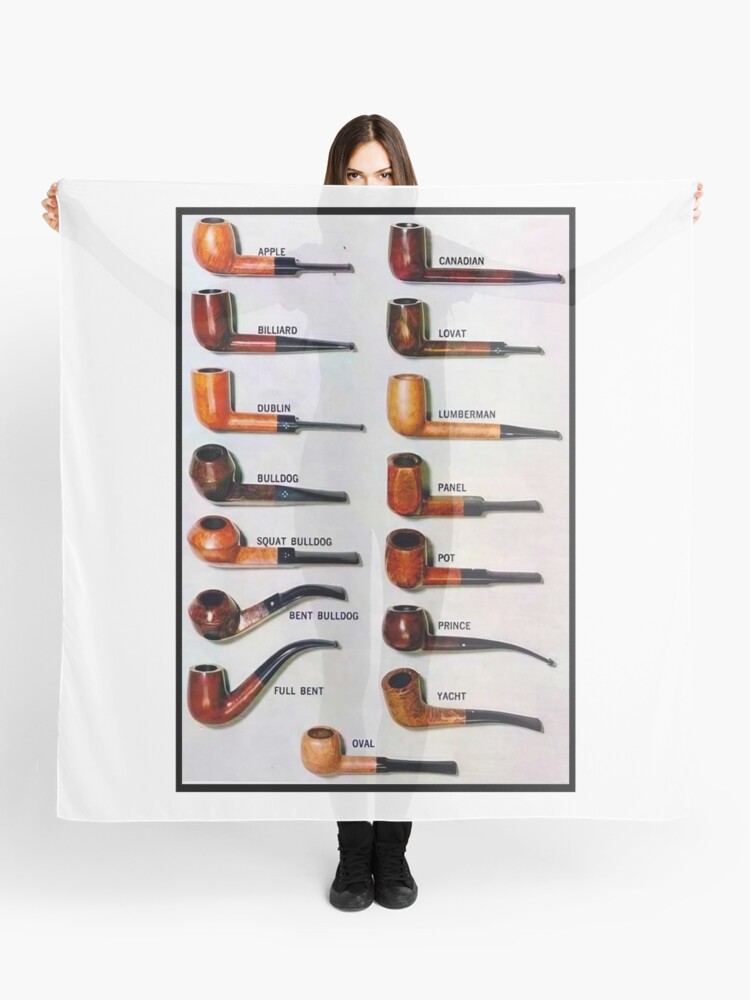 Types of Tobacco Pipes Scarf for Sale by Exotic Souvenirs