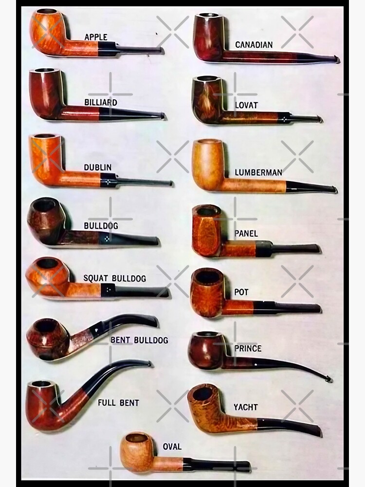 Types of Tobacco Pipes Poster for Sale by Exotic Souvenirs