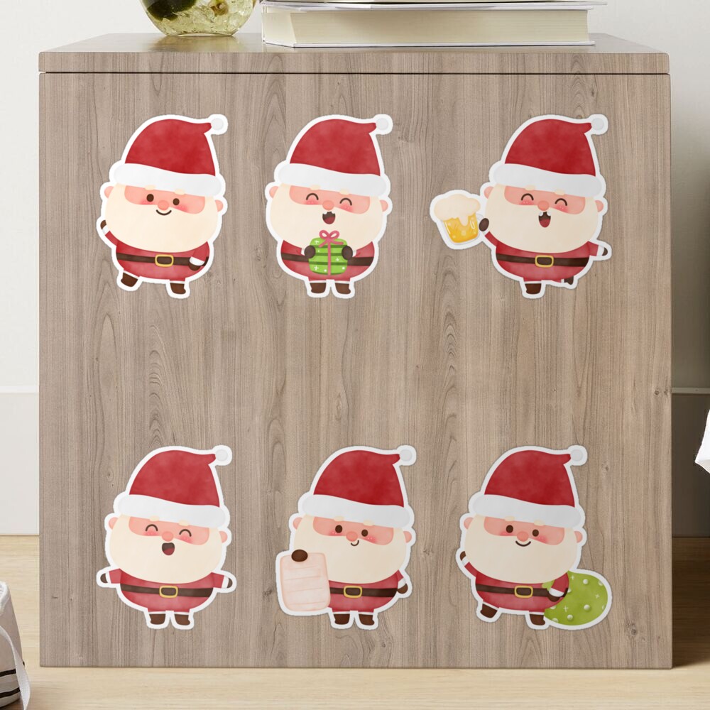 Kawaii Santa Claus Christmas Decorative Stickers Pack – MyKawaiiCrate