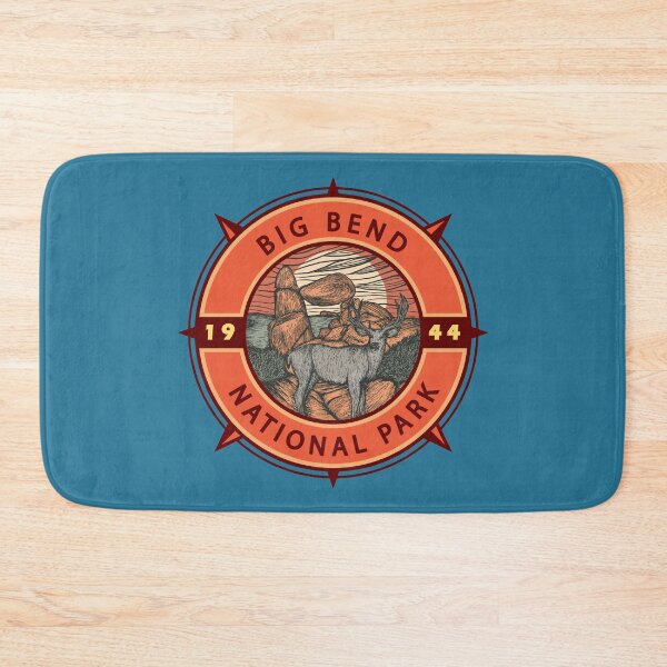 Item preview, Big Bend National Park Elk Retro Compass Emblem designed and sold by KrisSidDesigns.