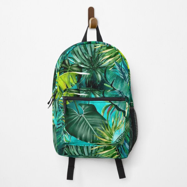 Item preview, Exotic tropical green foliage night forest, leaves and flowers tropical pattern, botanical illustration, green plants illustration designed and sold by ZeinabTaha.