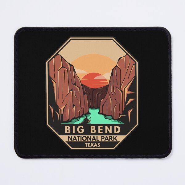 Item preview, Big Bend National Park Kayak Retro Emblem designed and sold by KrisSidDesigns.