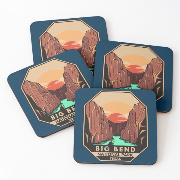 Item preview, Big Bend National Park Kayak Retro Emblem designed and sold by KrisSidDesigns.