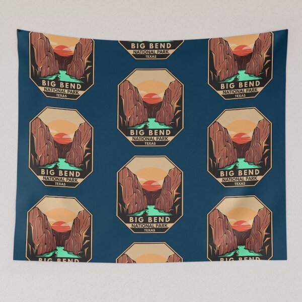 Item preview, Big Bend National Park Kayak Retro Emblem designed and sold by KrisSidDesigns.
