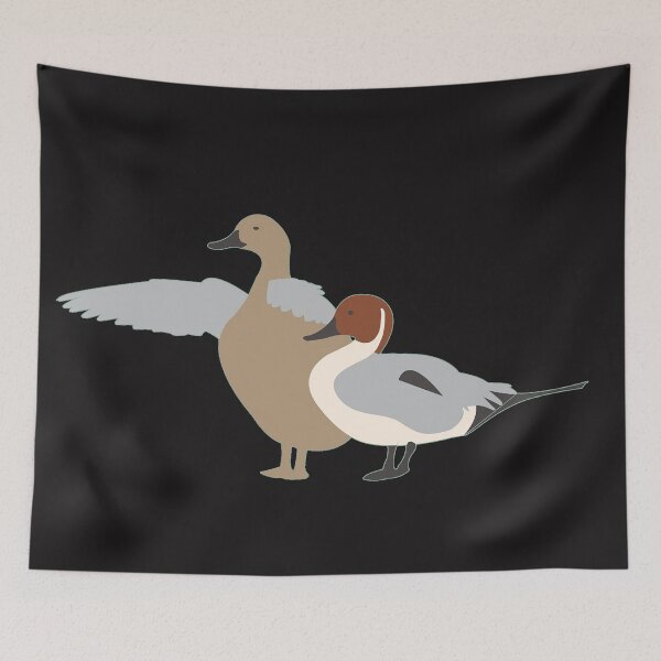 Item preview, Digital image of two lovely ducks . Black background. designed and sold by janesg.