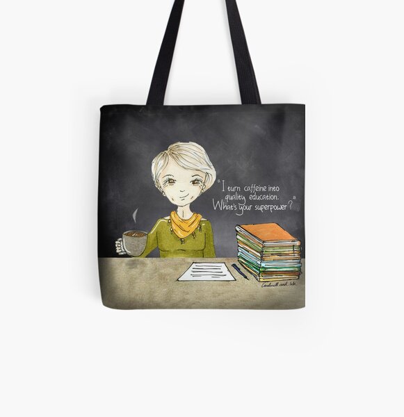 Teacher Coffee 3 All Over Print Tote Bag