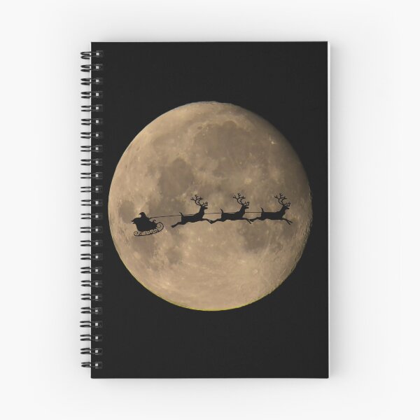 Item preview, Santa volando sobre la luna designed and sold by MonkeyAndDonkey.