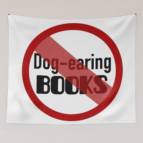 Item preview, No Dog Earing Books Sticker designed and sold by Marianna's Meraki.
