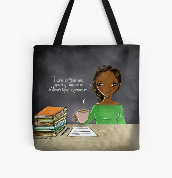 Teacher Coffee 7 All Over Print Tote Bag