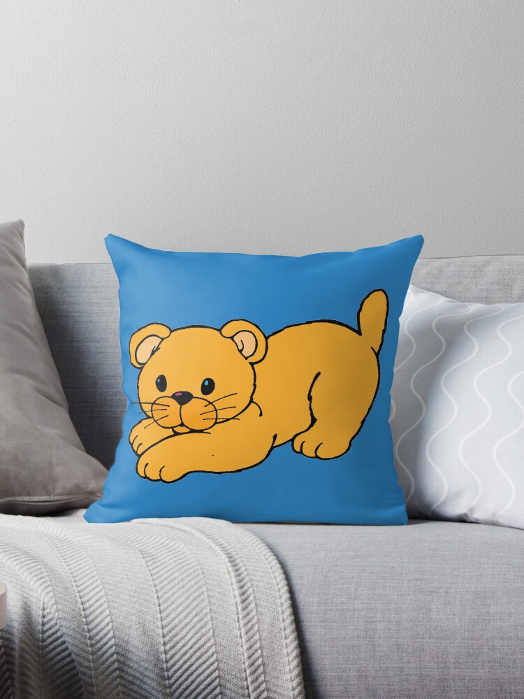 kitten throw pillow