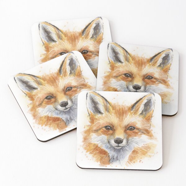 Item preview, Fox Watercolor Painting designed and sold by Olga Shvartsur.