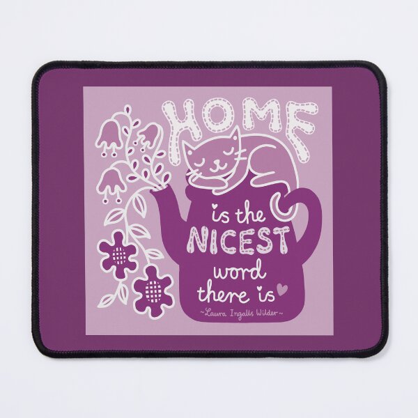 Item preview, Home is the nicest word there is -Laura Ingalls Wilder in Purple designed and sold by BloomJoyStudio.