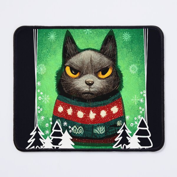 Item preview, Festive Cat Wearing a Christmas Ugly Sweater - Kitten Lover designed and sold by madtoyman.