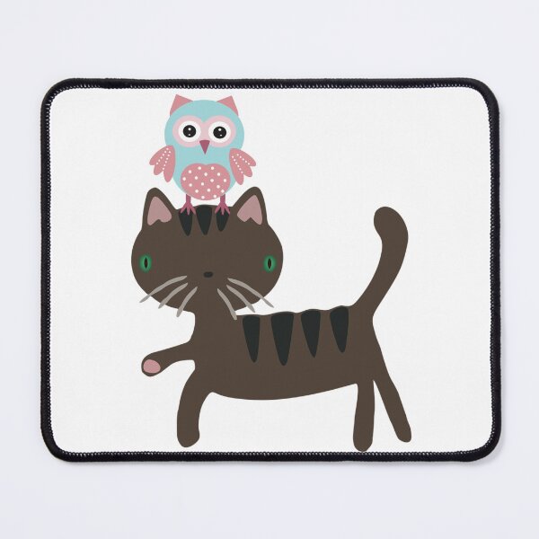 Item preview, a cat and an owl designed and sold by Amadej.