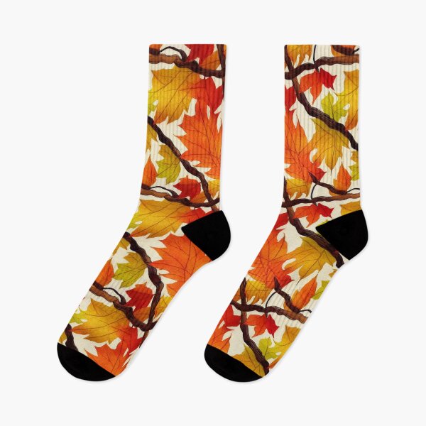 Item preview, Pattern of warm colored autumn leaves designed and sold by ArtlantisSyn.