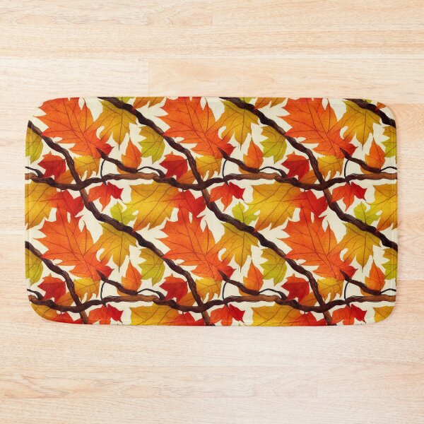 Item preview, Pattern of warm colored autumn leaves designed and sold by ArtlantisSyn.