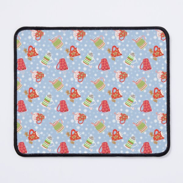 Item preview, Hot Chocolate and Gingerbread Cookies on Ice Blue designed and sold by MarcyBrennanArt.