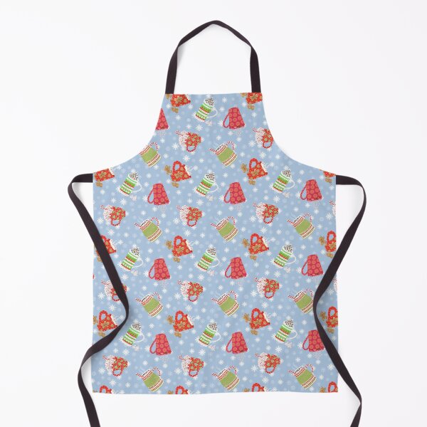 Item preview, Hot Chocolate and Gingerbread Cookies on Ice Blue designed and sold by MarcyBrennanArt.