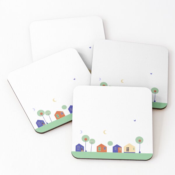 Item preview, Contempory image featuring houses and trees. designed and sold by janesg.