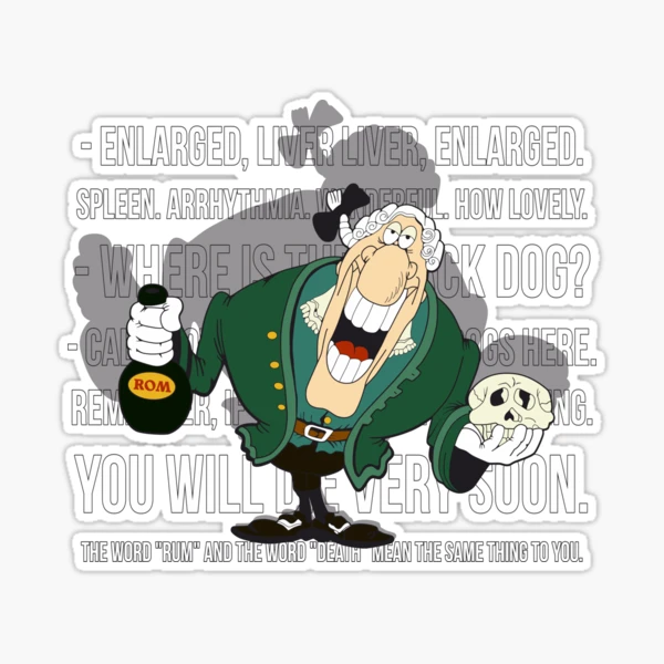 Dr. Livesey Treasure Island 1988 Sticker Sticker for Sale by Frogus