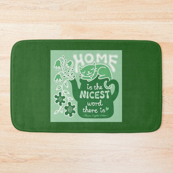 Item preview, Home is the nicest word there is -Laura Ingalls Wilder in Green designed and sold by BloomJoyStudio.