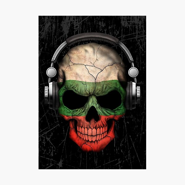 Item preview, Dj Skull with Bulgarian Flag designed and sold by JeffBartels.