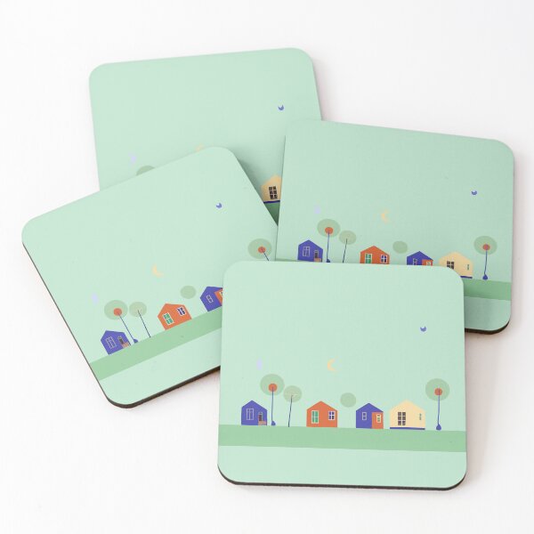 Item preview, Contempory image featuring houses and trees. designed and sold by janesg.