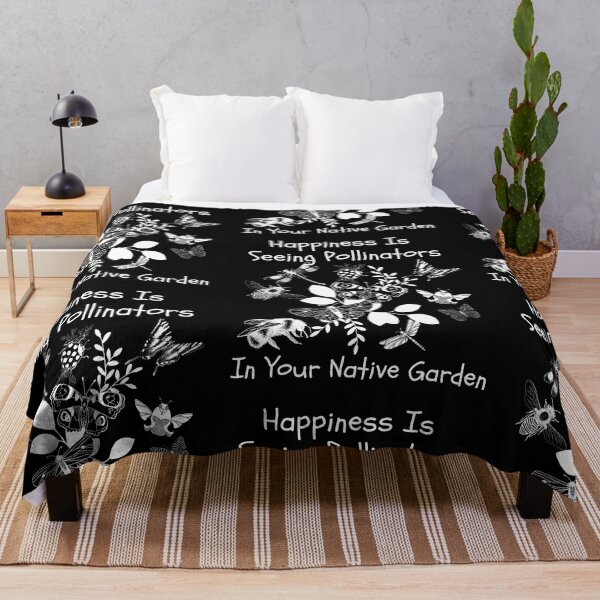 Item preview, Happiness Is Seeing Pollinators In Your Native Garden Design designed and sold by EarthArtDesigns.