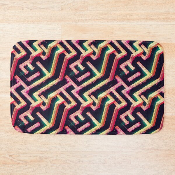 Item preview, Pattern of cyber themed abstract blocks and lines designed and sold by ArtlantisSyn.