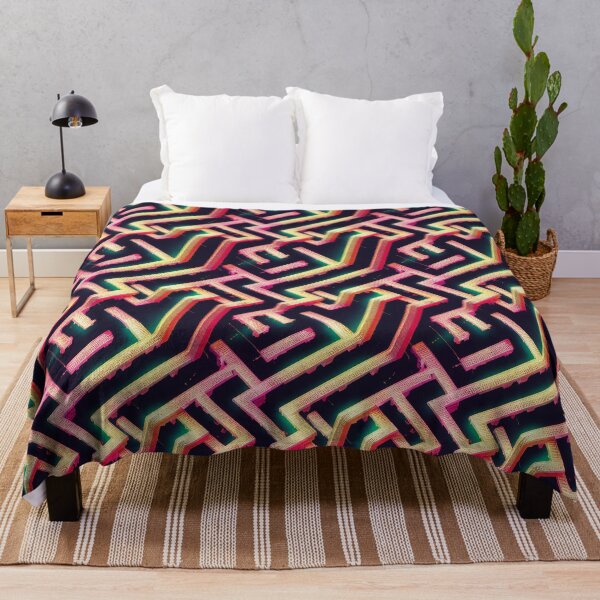 Item preview, Pattern of cyber themed abstract blocks and lines designed and sold by ArtlantisSyn.
