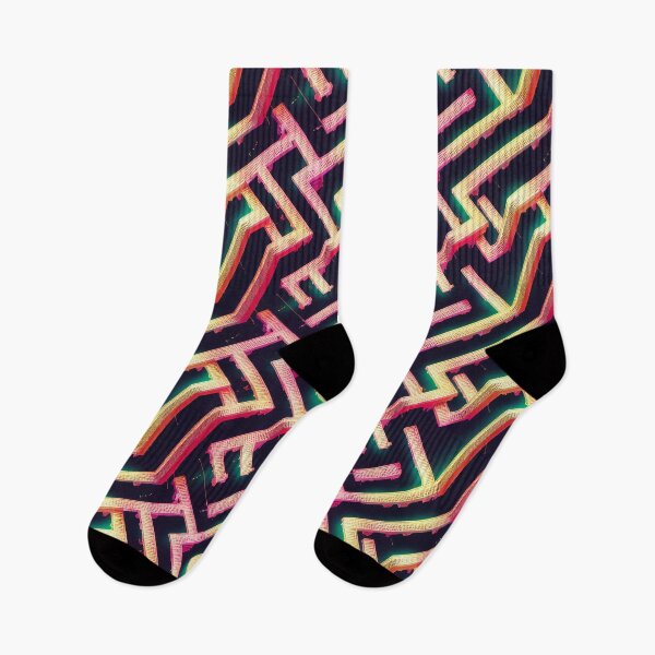 Item preview, Pattern of cyber themed abstract blocks and lines designed and sold by ArtlantisSyn.