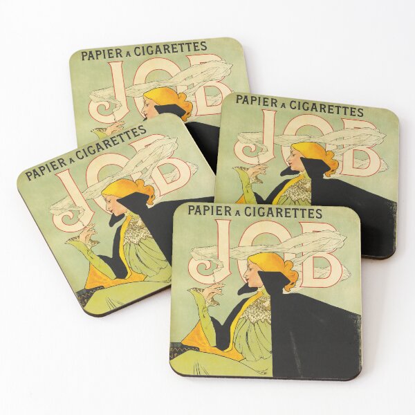 Artikelvorschau, Papier A Zigaretten JOB Zigarettenpapier 1896 Vintage französische Jugendstil-Plakatkunst von Jane Atche entworfen und verkauft von retroposters.