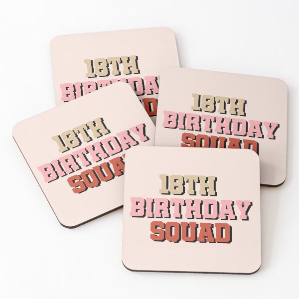 Item preview, 18th Birthday Squad Typography designed and sold by bolimj.