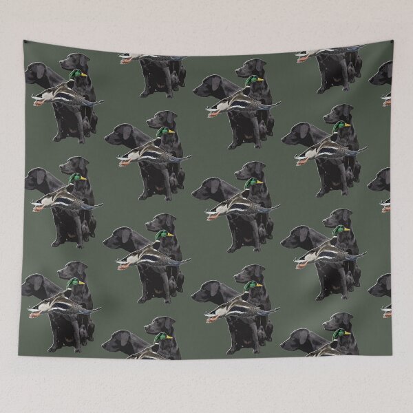 Item preview, Minimalist Flying Mallard and Labradors Design for Duck Hunters and Duck Hunting designed and sold by LifeCrush.