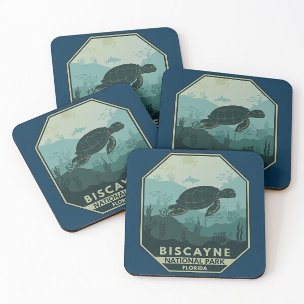 Item preview, Biscayne National Park Turtle Retro Emblem designed and sold by KrisSidDesigns.