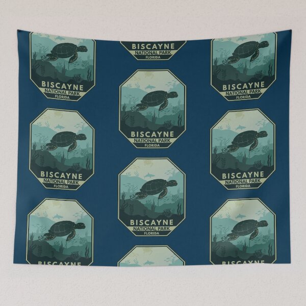 Item preview, Biscayne National Park Turtle Retro Emblem designed and sold by KrisSidDesigns.