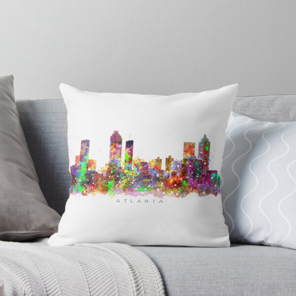 Item preview, Atlanta, Georgia Skyline Watercolor Painting designed and sold by InkistPrints.