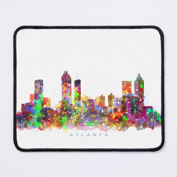 Item preview, Atlanta, Georgia Skyline Watercolor Painting designed and sold by InkistPrints.