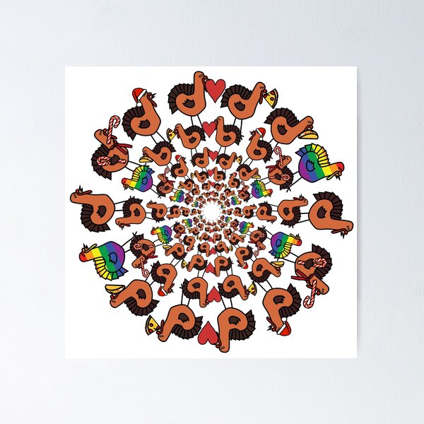 Item preview, Ever Decreasing Circles Thanksgiving Turkey designed and sold by ellenhenry.