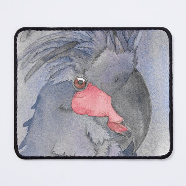 Item preview, the great black palm cockatoo watercolor portrait art designed and sold by L'Atelier Oranjade.