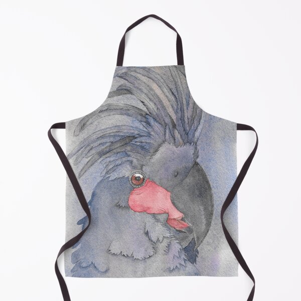 Item preview, the great black palm cockatoo watercolor portrait art designed and sold by L'Atelier Oranjade.