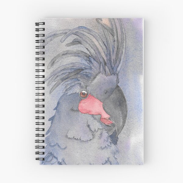 Item preview, the great black palm cockatoo watercolor portrait art designed and sold by L'Atelier Oranjade.