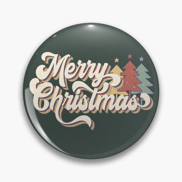 Item preview, Retro Vintage 70s Merry Christmas Trees Typography designed and sold by Hommie9977.