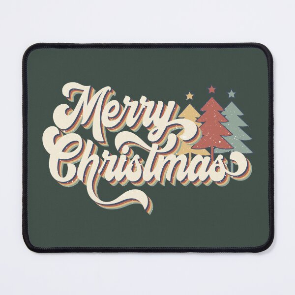 Item preview, Retro Vintage 70s Merry Christmas Trees Typography designed and sold by Hommie9977.