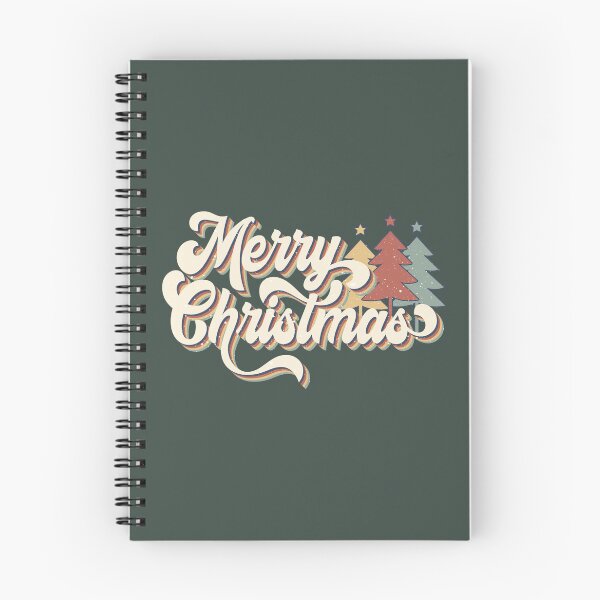 Item preview, Retro Vintage 70s Merry Christmas Trees Typography designed and sold by Hommie9977.