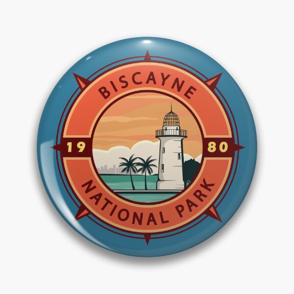 Item preview, Biscayne National Park Retro Compass Emblem designed and sold by KrisSidDesigns.