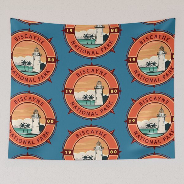 Item preview, Biscayne National Park Retro Compass Emblem designed and sold by KrisSidDesigns.