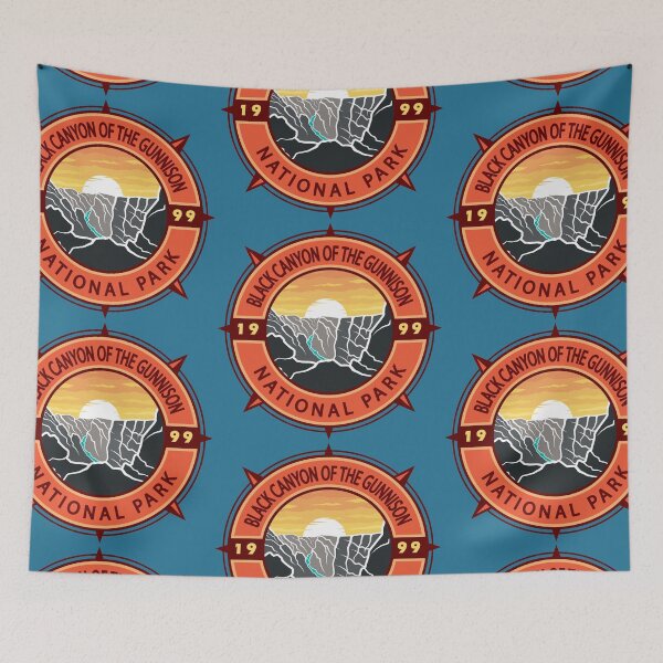 Item preview, Black Canyon Of The Gunnison National Park Retro Compass Emblem designed and sold by KrisSidDesigns.