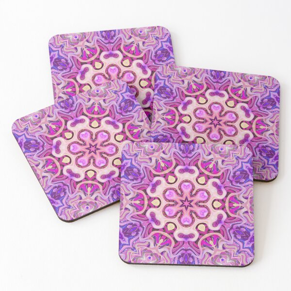 Item preview, Boho Vibes Kaleidoscope Abstract Maximalist Style Hippie Colors Mix of Violet Mauve Lilac Cream 1 of 16 designed and sold by Beachy.