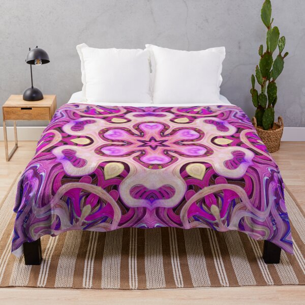 Item preview, Boho Vibes Kaleidoscope Abstract Maximalist Style Hippie Colors Mix of Violet Mauve Lilac Cream 1 of 16 designed and sold by Beachy.